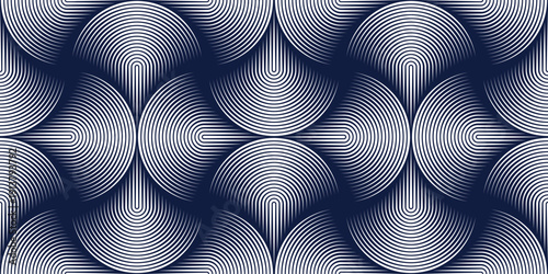 Abstract geometric seamless pattern, hypnotic optical endless wallpaper, monumental architecture element abstract background.