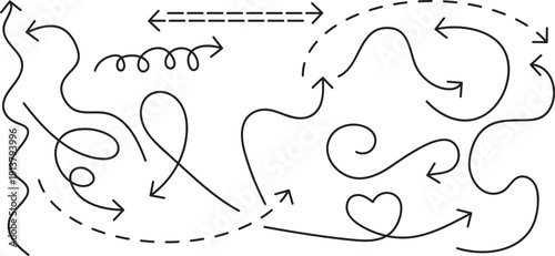 A unique sign arrow brash design illustration