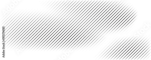 Halftone line gradient texture. Black diagonal stripe gradation background. Repeated slanted strokes pattern backdrop. Vibrating parallel lines wallpaper. Vanish oblique moire overlay. Vector
