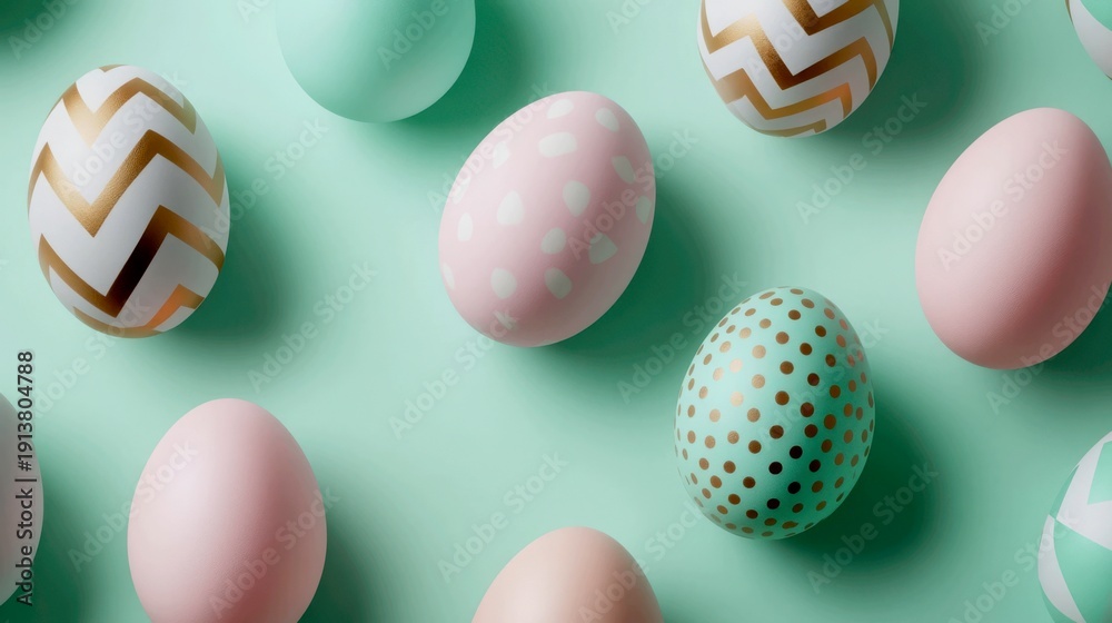 Fototapeta premium pattern of stylized Easter eggs