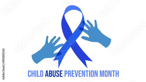 Child Abuse Prevention Month April Awareness Safe. For campaigns, posters, social media, and educational websites. Vector illustration.