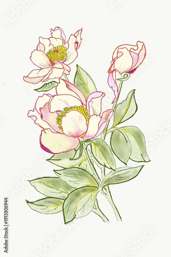 bouquet of flowers and birds