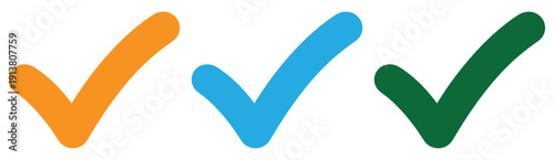 check mark icon set isolated on white background.  tick approved symbol. vector Illustration .