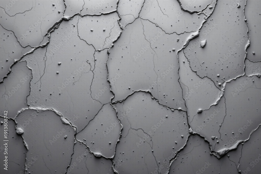 Obraz premium Cracked Gray Plaster Texture Background