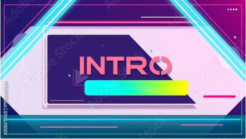 a visually appealing design for introductory elements, featuring a bold and modern aesthetic with a mix of vibrant colors