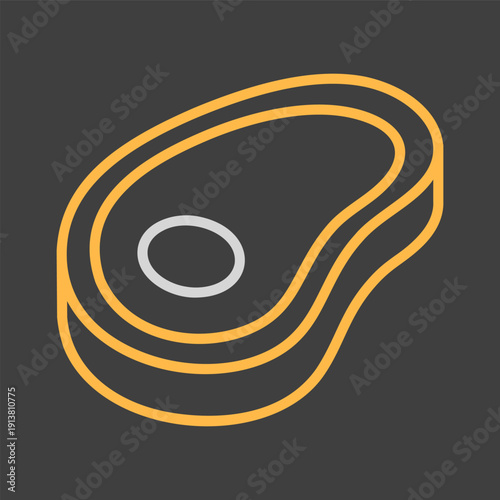 Beef Steak Cut Minimalistic Flat Icon
