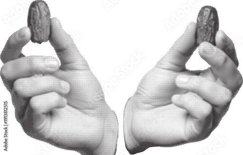 Halved cutaway view of a human lungs illustration