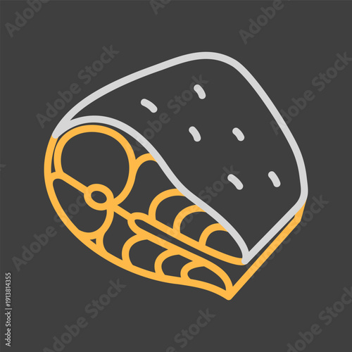 Mackerel Fish Fillet Minimalistic Flat Icon