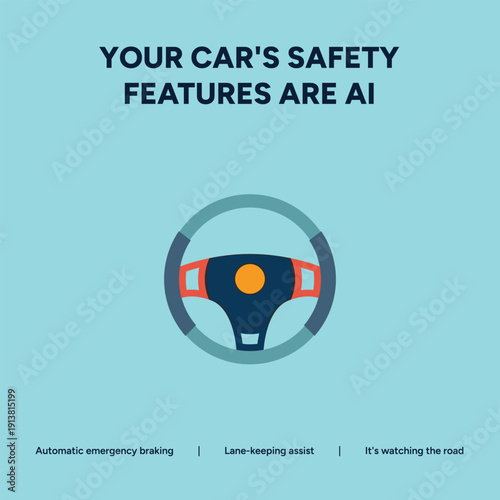 Car Steering Wheel with AI: Safety Features like Automatic Braking and Lane Keeping Assist
