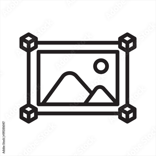 NFT Marketplace virtual economy simple line icon