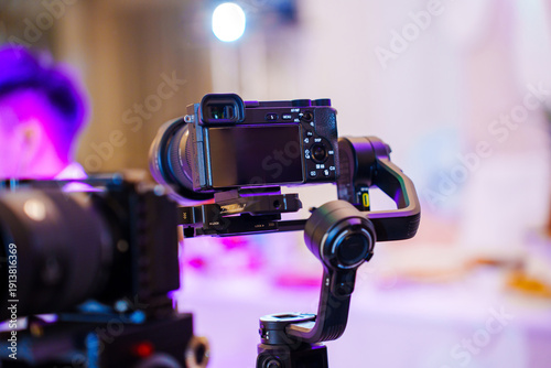 Camera setup for video shoot in studio