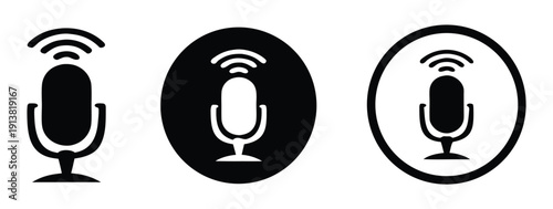 Voice control vector icons. Voice control icon