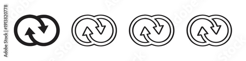 Synergy vector icons set. Synergy icon
