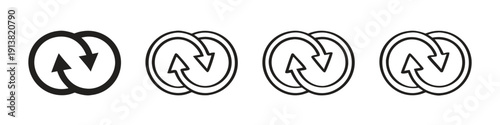 Synergy vector icons set. Synergy icon
