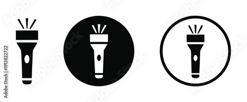 Flashlight vector design icons. Flashlight icon

