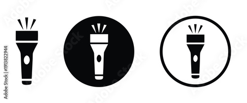Flashlight vector design icons. Flashlight icon

