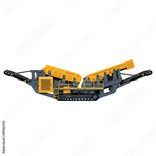 Industrial mobile crushing equipment for aggregate processing and demolition waste recycling