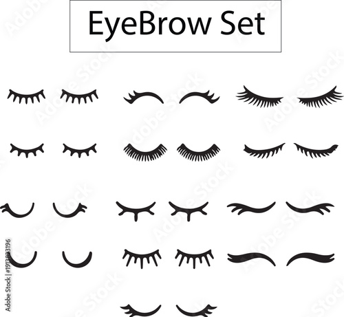 Girls Eye Brows Vector Design