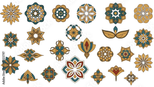 A collection of intricate designs and patterns displayed together in a grid layout