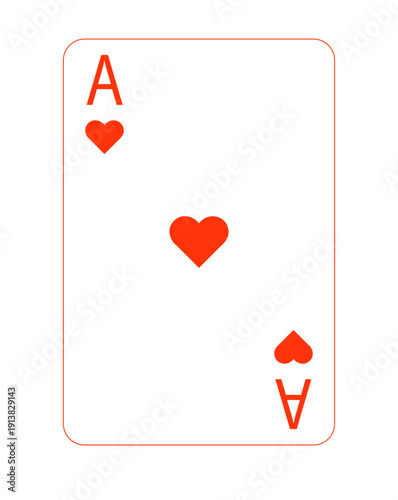Playing card ace hart in illustrator
