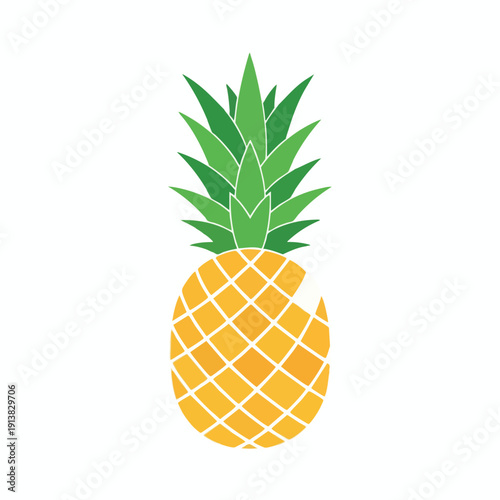 Fresh Pineapple Fruit with Green Leaves for Healthy Eating and Tropical Recipes