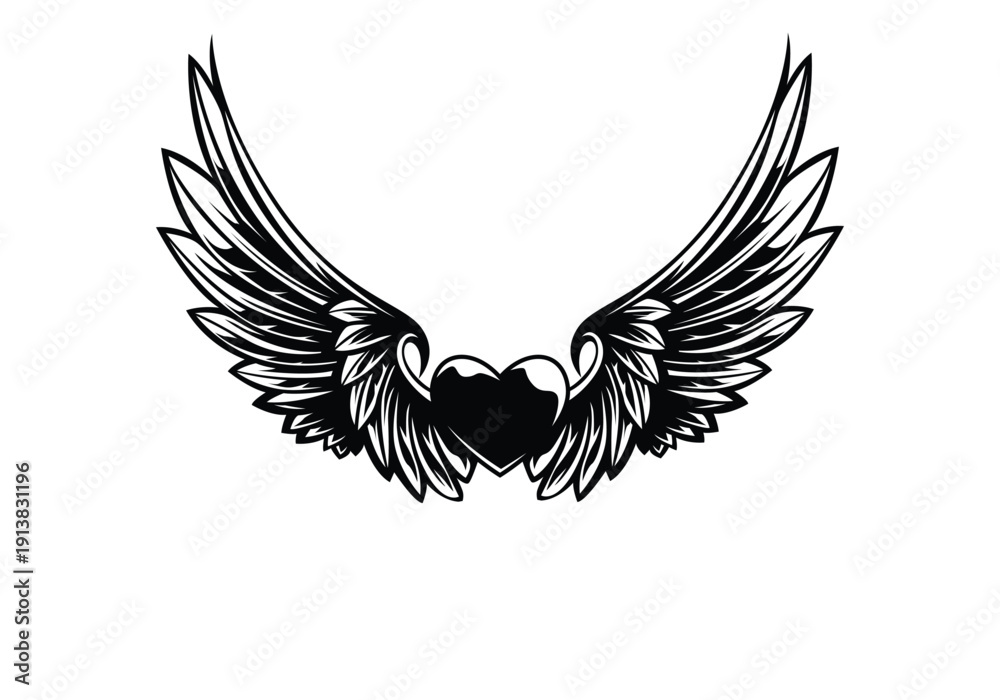 Fototapeta premium eagle with wings vector