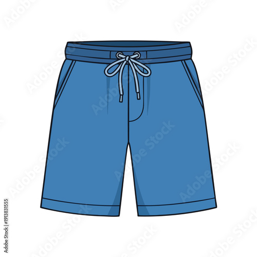 Blue Shorts Illustration for Summer Outfits