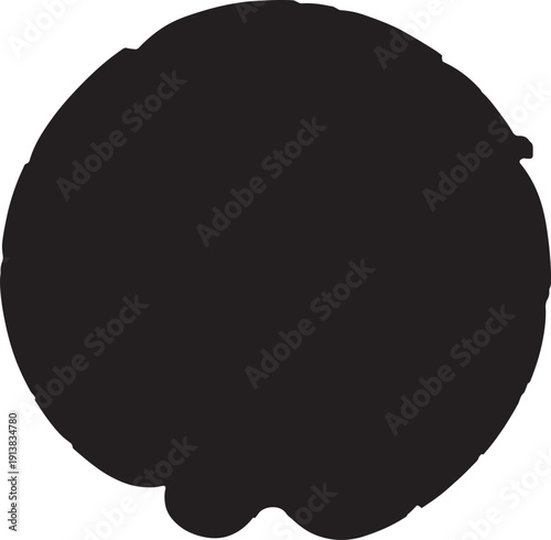 Silhouette of a circular object with a small protrusion