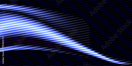 A mesmerizing blue sound wave pattern glows on a dark background, creating a dynamic visual effect with varying shades of blue eps10