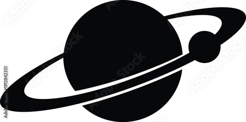 Space-planet-ring-minimal-icon-vector