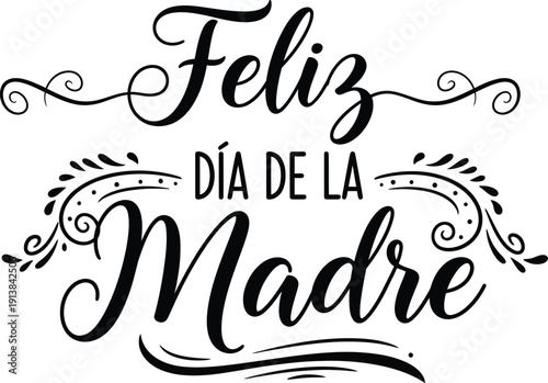 Happy mothers day spanish feliz dia de la madre greeting card vector file