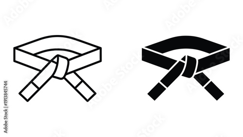 Karate belt icon