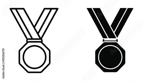 Medal icons set