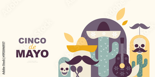 Cinco De Mayo banner. Modern design.