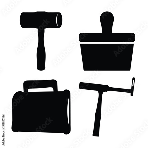 Essential construction and handyman tools: a collection of various implements for building and repair