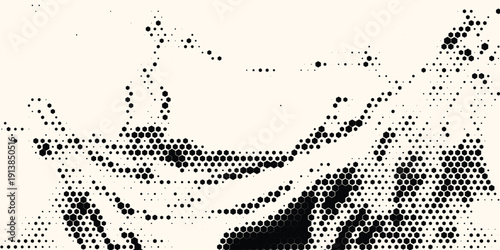 Hexagon Shapes Vector Abstract Geometric Technology Retrowave Sci-Fi Texture Isolated on Light Background. Halftone Hex Retro Simple Pattern. Eps10