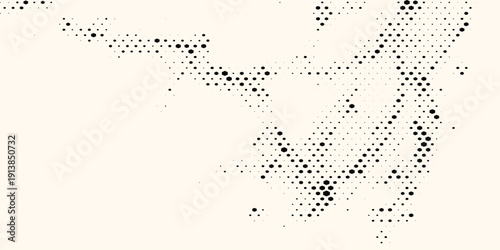 Hexagon Shapes Vector Abstract Geometric Technology Retrowave Sci-Fi Texture Isolated on Light Background. Halftone Hex Retro Simple Pattern. Eps10