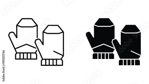 Winter gloves illustration