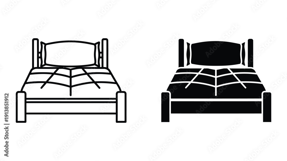 Foto Double bed illustration