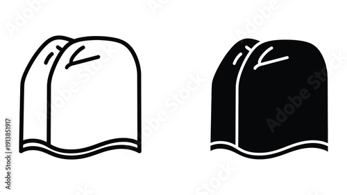 Baseball caps icon set