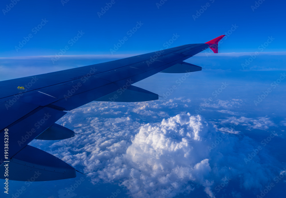 Fototapeta premium view from airplane window