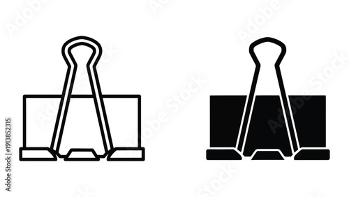 Binder clips illustration