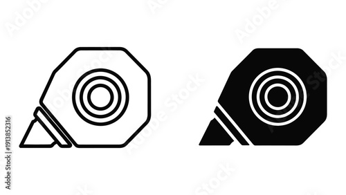 Nut icon in outline and filled styles