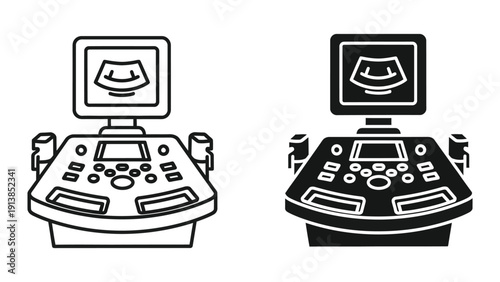 Ultrasound Machine Vector Graphics
