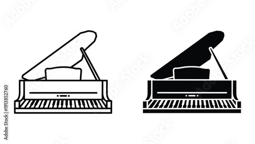 Grand Piano Illustration