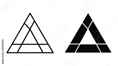 Triangle with Tangram Pieces