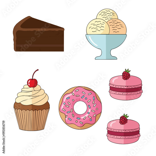 Delicious Desserts Illustration