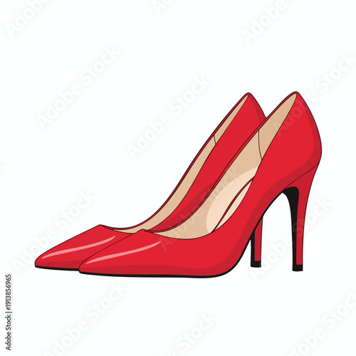 Red High Heels Illustration
