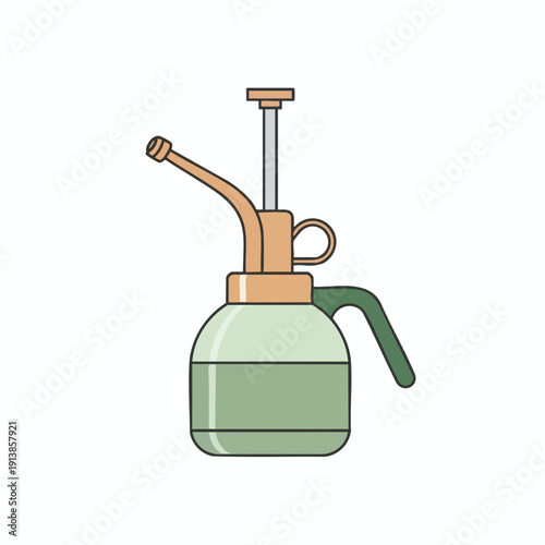 Garden Watering Can Iconic Illustration