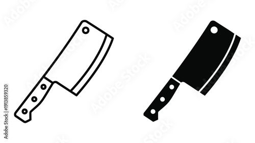 Cleaver knives side by side